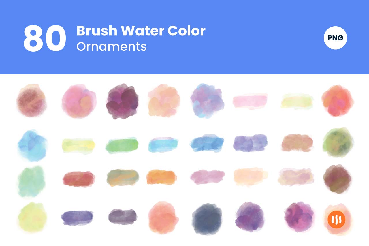 Water color sort. Крита новые кисти Watercolor Set collection.