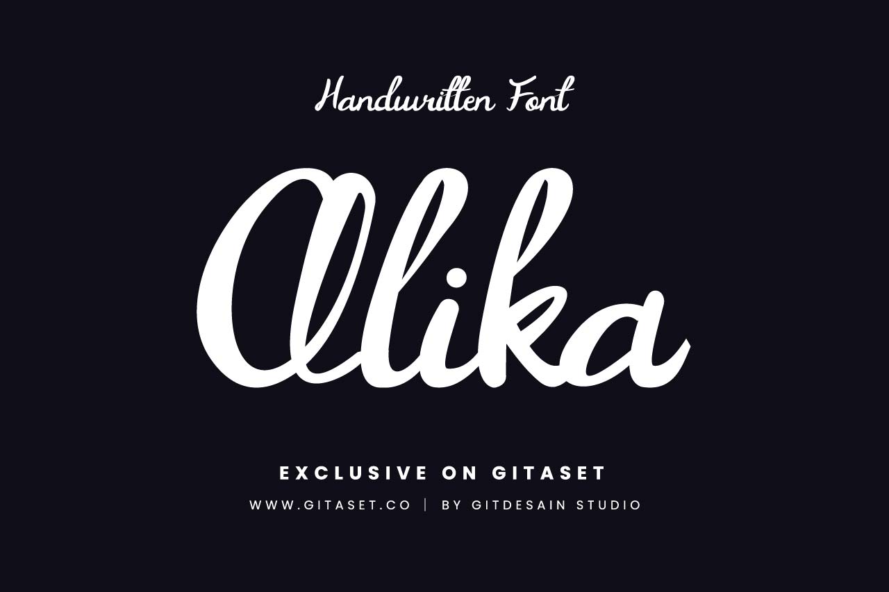 Qlika - Handwritten Font - Git Aset