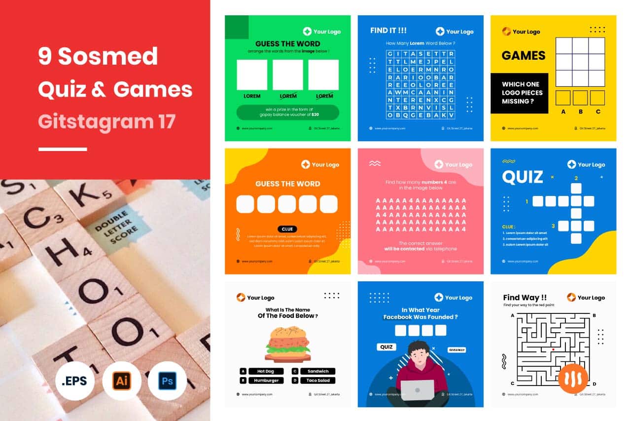 Social Media Feed For Quiz & Games Git Aset