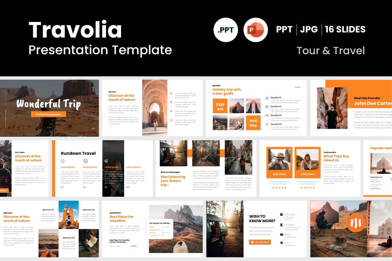 Travolia - Tour & Travel Presentation Template - Git Aset