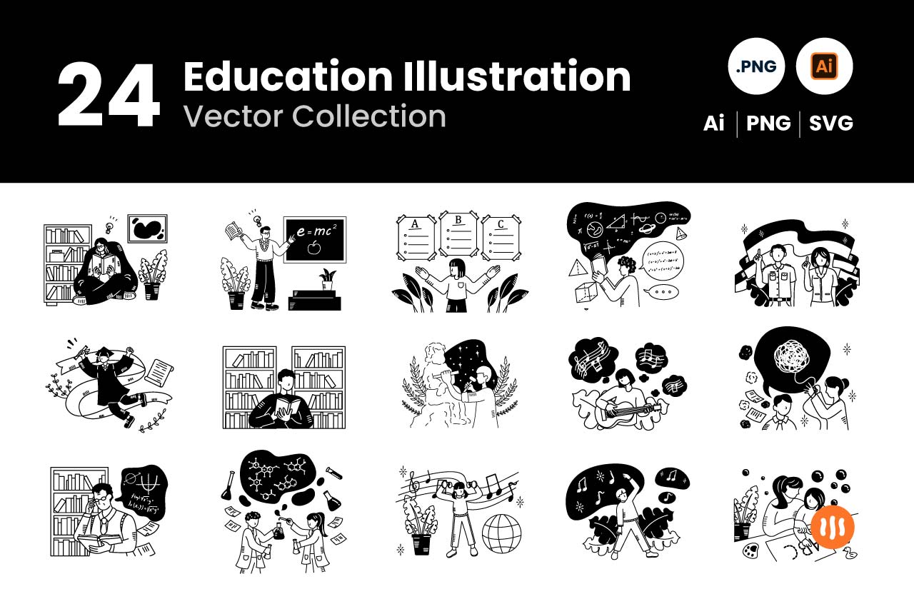 24 education illustration git aset
