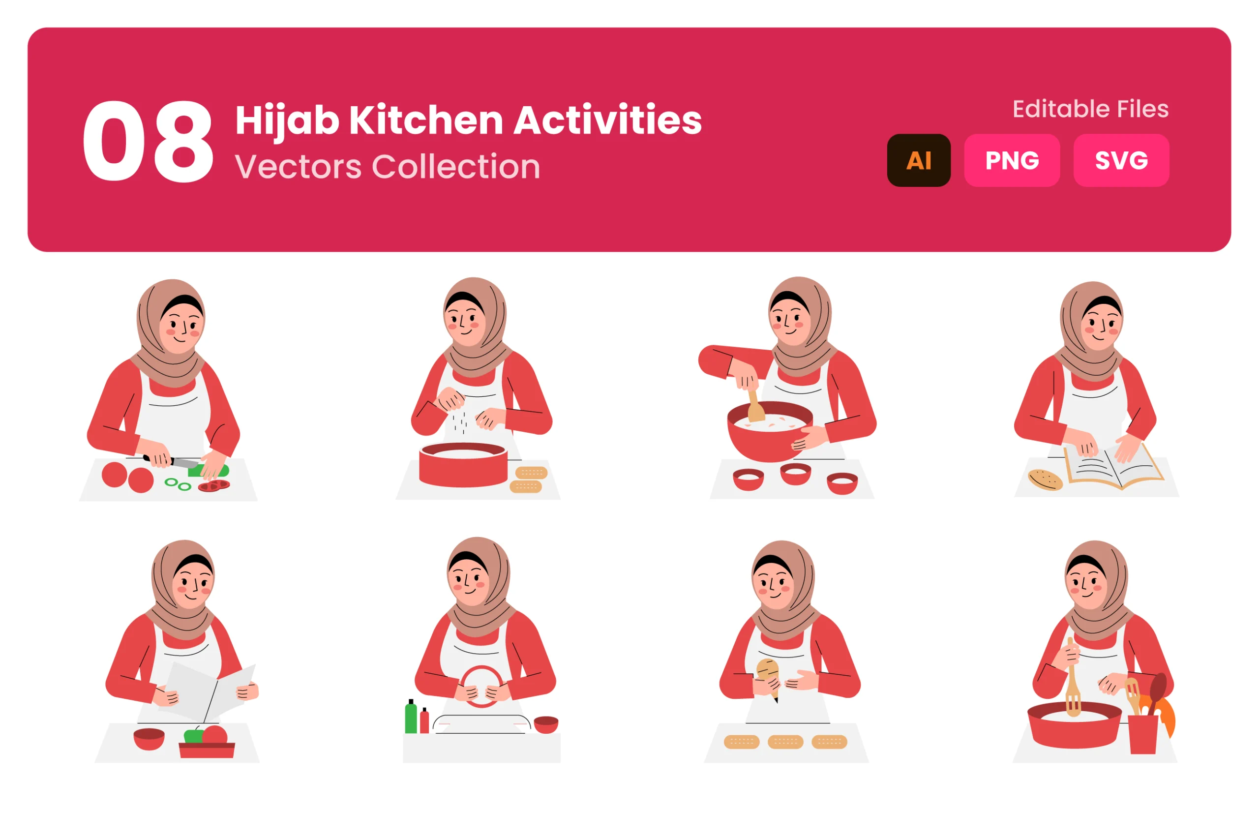 8 Hijab Mother Kitchen Activities - Git Aset